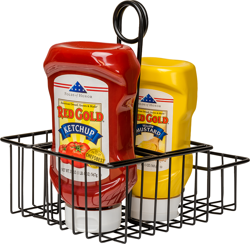 Red Gold Condiment Caddy